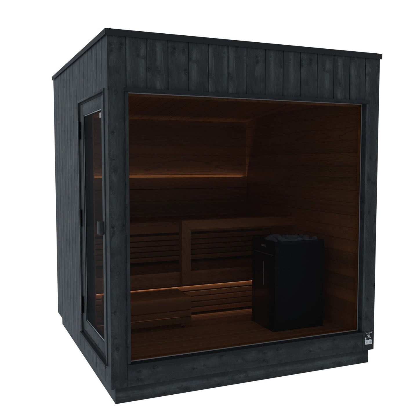 ThermaSol Nordic Misty - Dark Nordic Spruce, 2-6 Person, Outdoor Sauna - Art of Spas