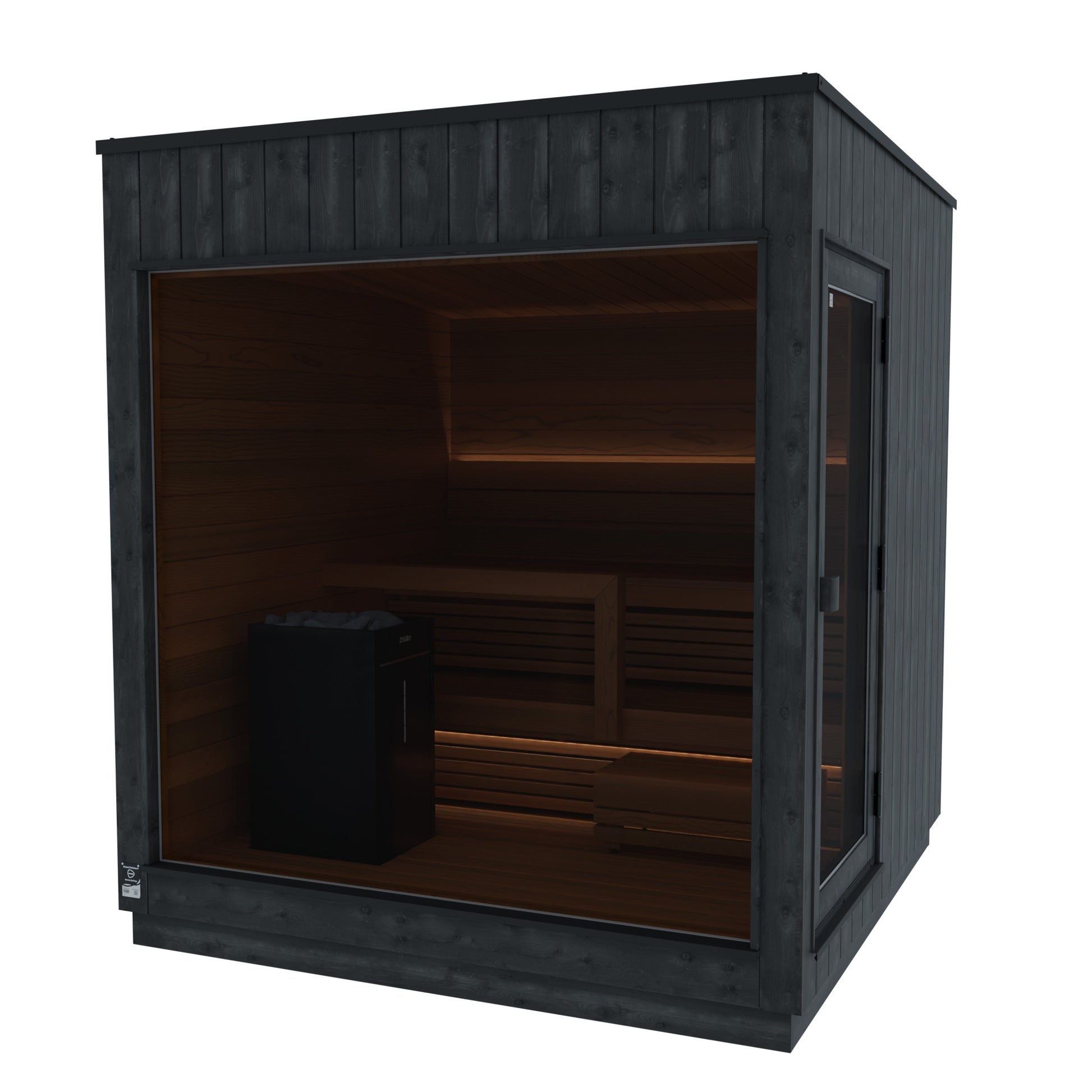ThermaSol Nordic Misty - Dark Nordic Spruce, 2-6 Person, Outdoor Sauna - Art of Spas