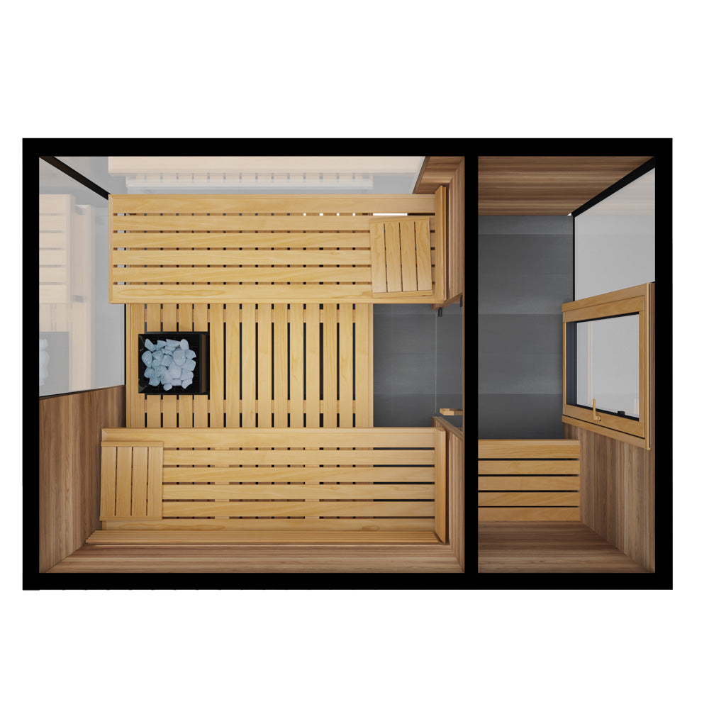 ThermaSol Ombra - Lapacho Wood, 4-6 Person, Outdoor Sauna - Art of Spas