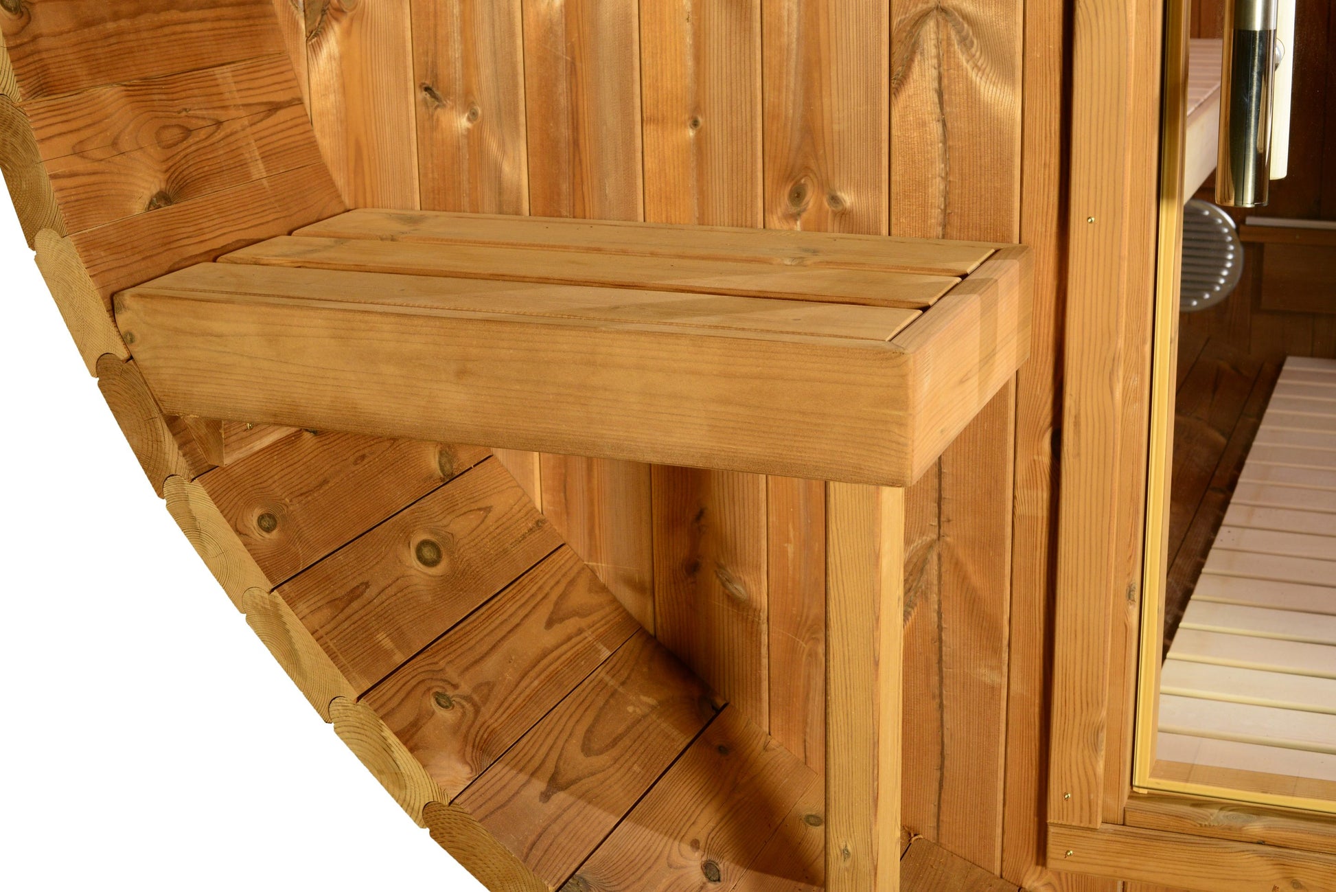 ThermaSol Magnus - Nordic Pine, 4-6 Person, Outdoor Canopy Barrel Sauna - Art of Spas