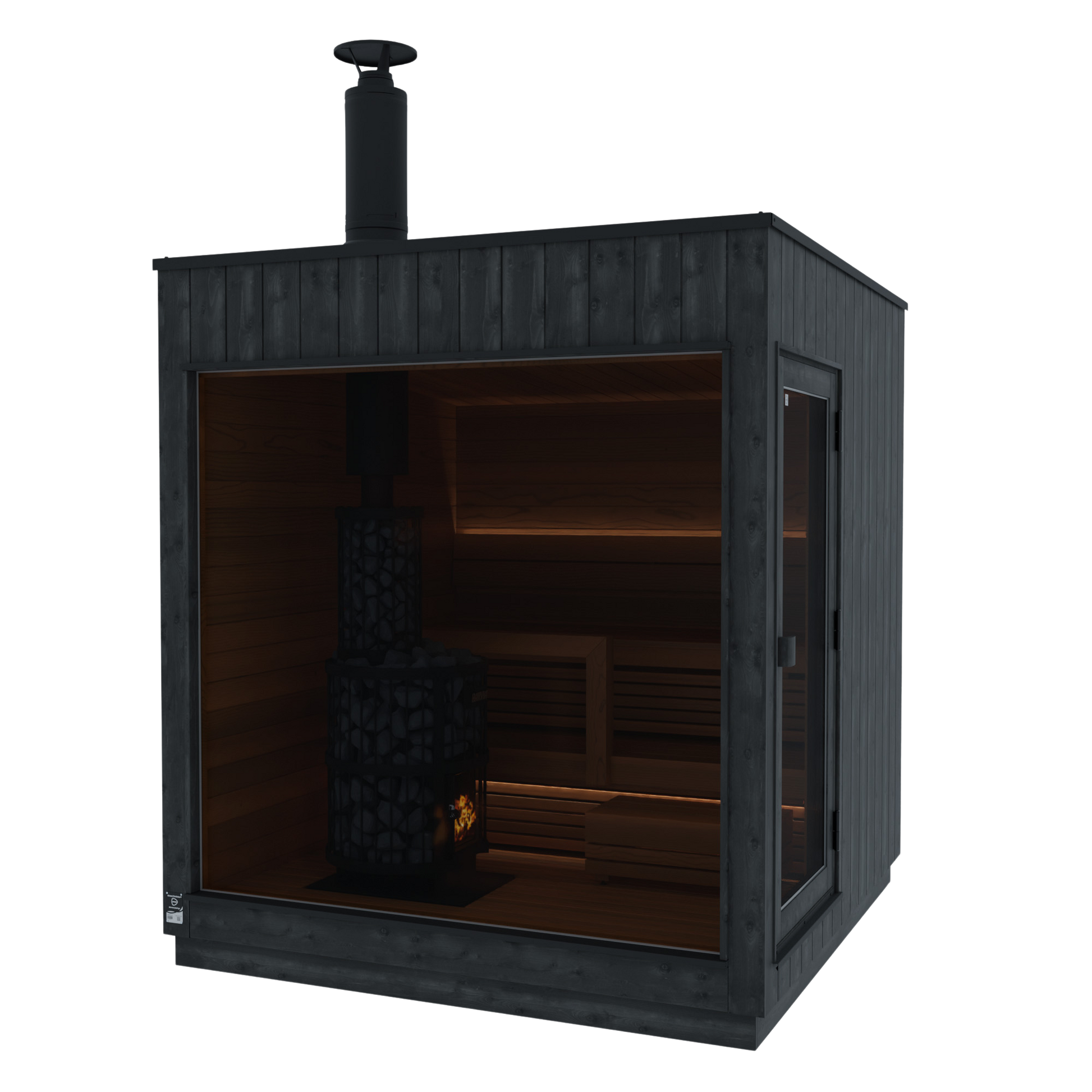 ThermaSol Nordic Misty - Dark Nordic Spruce, 2-6 Person, Outdoor Sauna - Art of Spas
