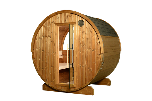 ThermaSol Takoa - Nordic Pine, 4-6 Person, Outdoor Barrel Sauna - Art of Spas