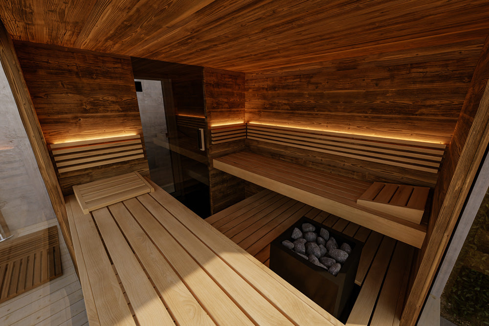 ThermaSol Ombra - Lapacho Wood, 4-6 Person, Outdoor Sauna - Art of Spas