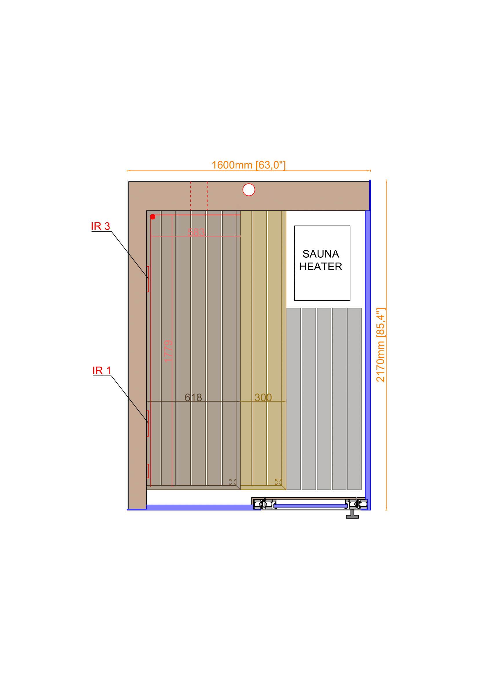 ThermaSol Vera - Glass, 2-3 Person, Outdoor Sauna - Art of Spas