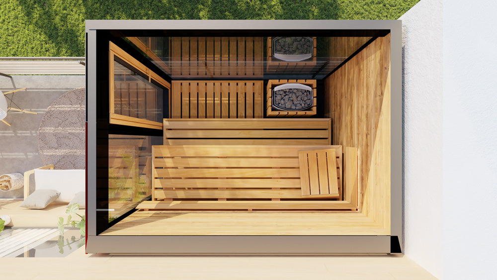 ThermaSol Vera - Glass, 2-3 Person, Outdoor Sauna - Art of Spas