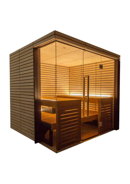 ThermaSol Lindea View - Thermo-Lime Wood, 2-6 Person, Indoor Sauna - Art of Spas