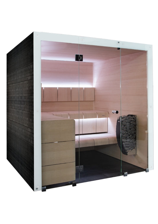 ThermaSol Ventura - Black Stained Spruce, 2-6 Person, Indoor Sauna - Art of Spas
