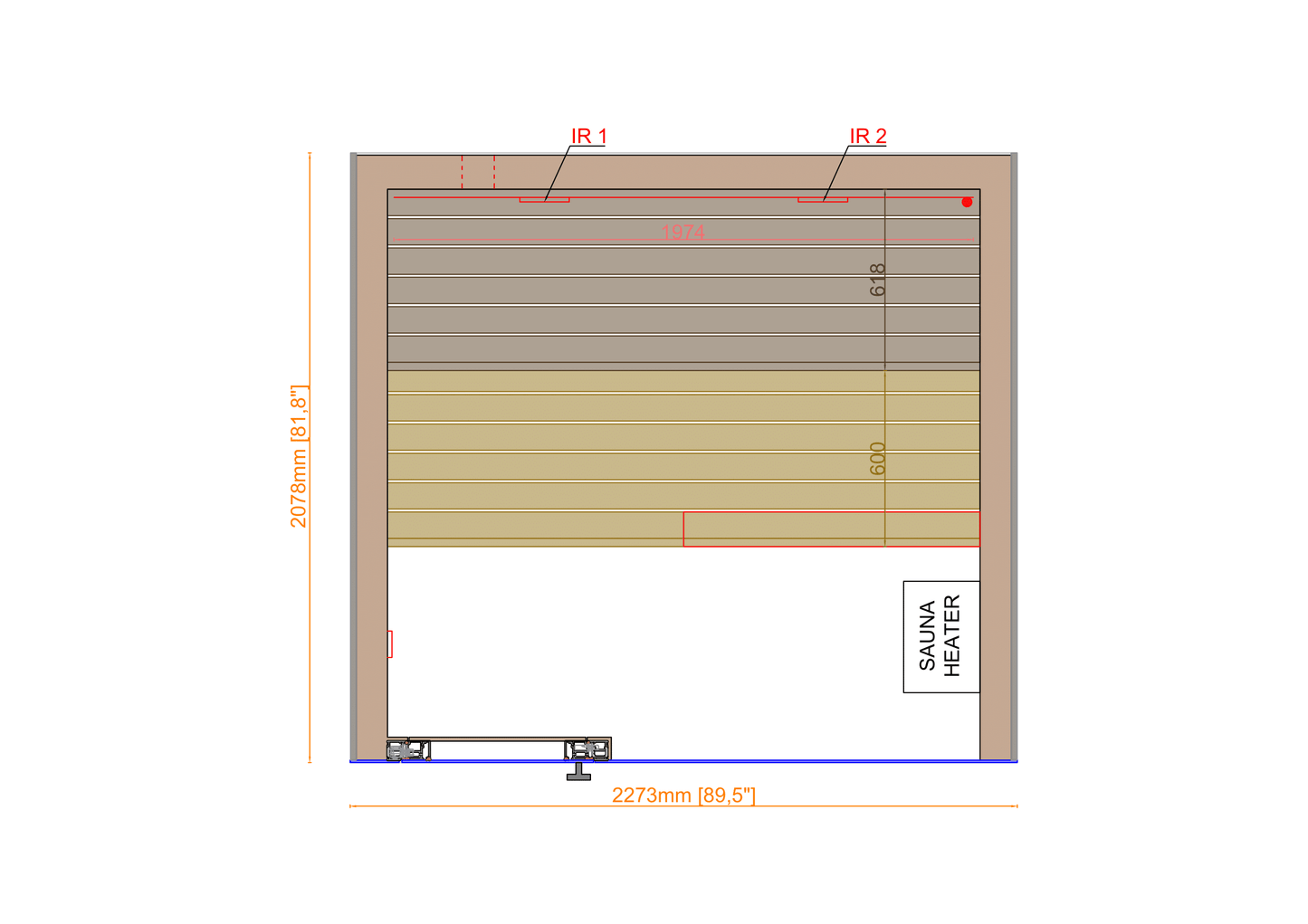 ThermaSol Spectra - Tyrol Panel, 3-4 Person, Outdoor Sauna - Art of Spas