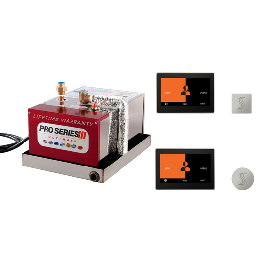 ThermaSol Steam Shower Complete All-In-One Pro Package Generator and ThermaTouch 10" Control Kit ThermaSol - Art of Spas