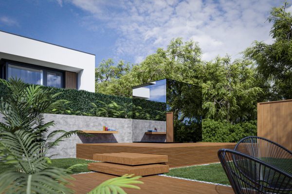 ThermaSol Vue - Front Panoramic Glass, 3-4 Person, Outdoor Sauna - Art of Spas