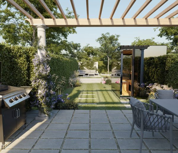 ThermaSol Vue - Front Panoramic Glass, 3-4 Person, Outdoor Sauna - Art of Spas