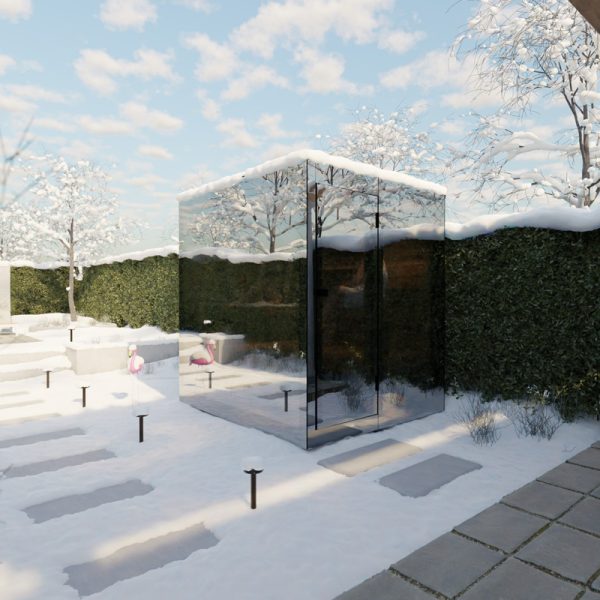 ThermaSol Vue - Front Panoramic Glass, 3-4 Person, Outdoor Sauna - Art of Spas