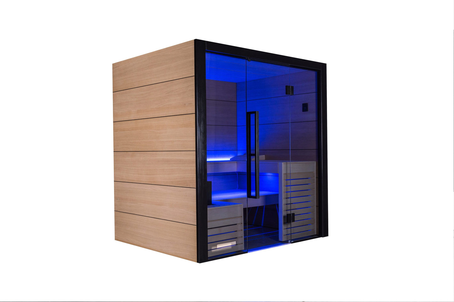 ThermaSol Fuji - Onyx Trim/Oak Hardwood, 2-5 Person, Indoor Sauna - Art of Spas